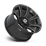 XD XD854 20x9 +18mm Gloss Black with Milled Spokes