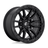 Fuel 1PC Rebel 8 20x9 +1mm Matte Black with Simulated Beadlock