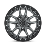 Fuel 1PC D680 REBEL 17x9 -12mm Matte Gun Metal Black Bead Ring