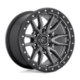Fuel 1PC D680 REBEL 20x9 +1mm Matte Gun Metal Black Bead Ring