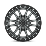 Fuel 1PC Rebel 6 18x9 +20mm Matte Gunmetal Gray with Black Simulated Beadlock (6x139.7)