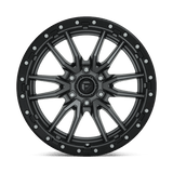 Fuel 1PC D680 REBEL 20x10 -18mm Matte Gun Metal Black Bead Ring