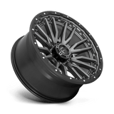 Fuel 1PC D680 REBEL 22x10 -18mm Matte Gun Metal Black Bead Ring (8x165.1)