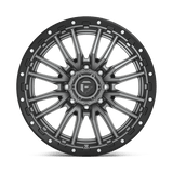 Fuel 1PC D680 REBEL 22x10 -18mm Matte Gun Metal Black Bead Ring (8x165.1)