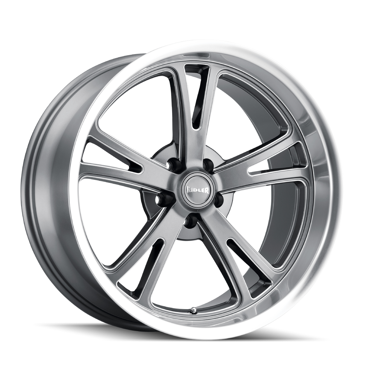 Ridler 606 Gloss Grey Machined wheel