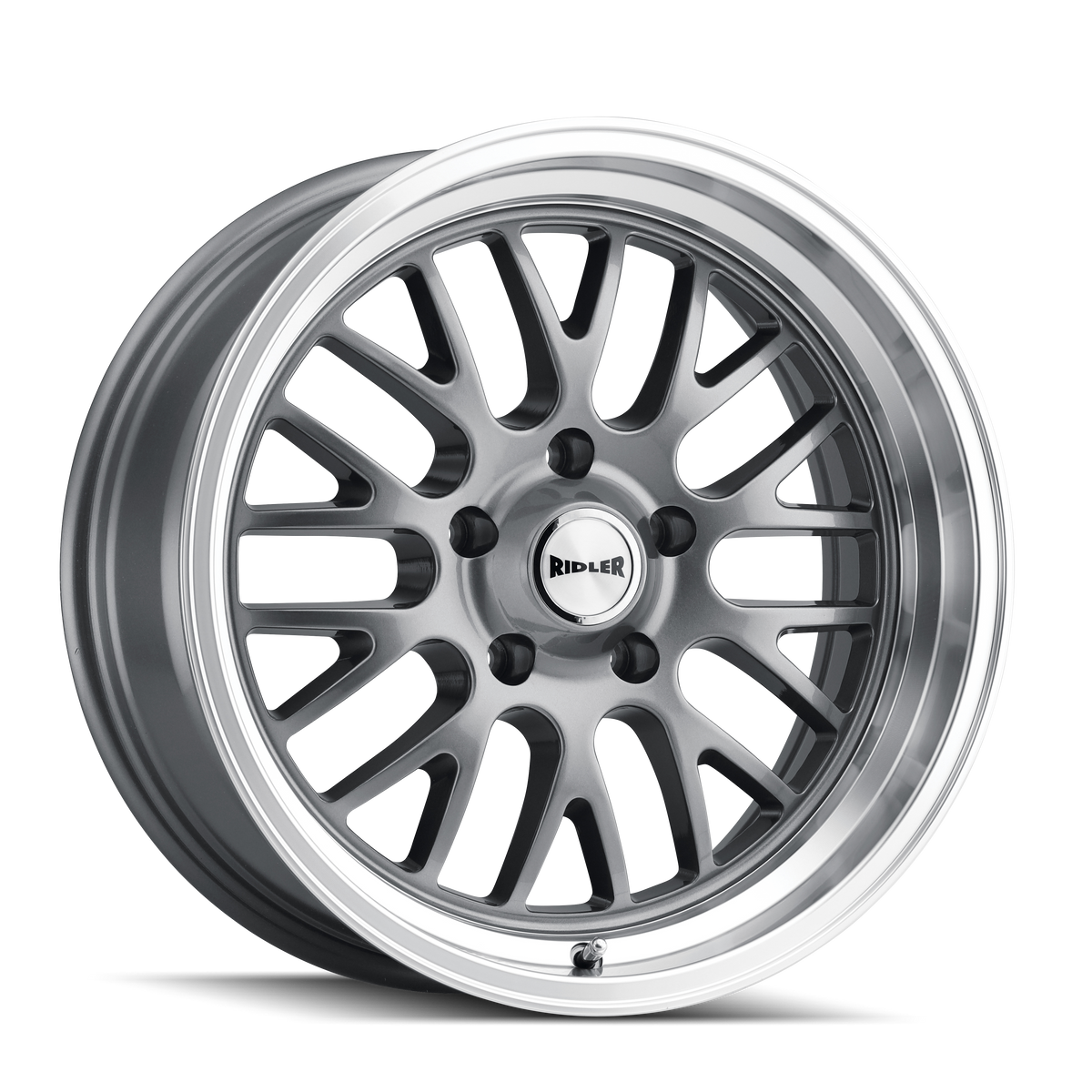 Ridler 607 Gloss Grey Machined wheel