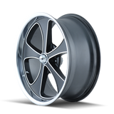 Ridler 645 Matte Black Machined And Polish