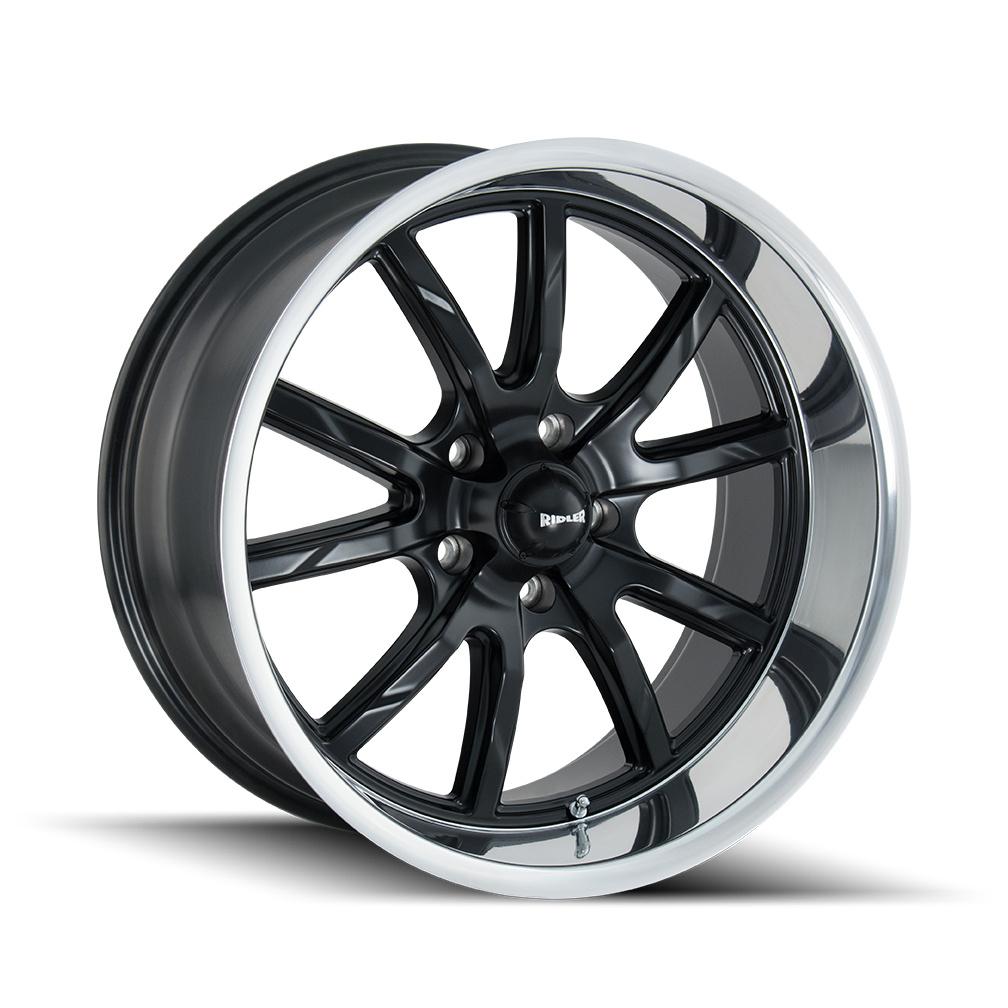 Ridler 650 Matte Black Polished wheel