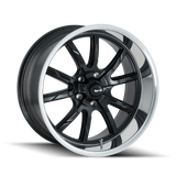 Ridler 650 Matte Black Polished wheel