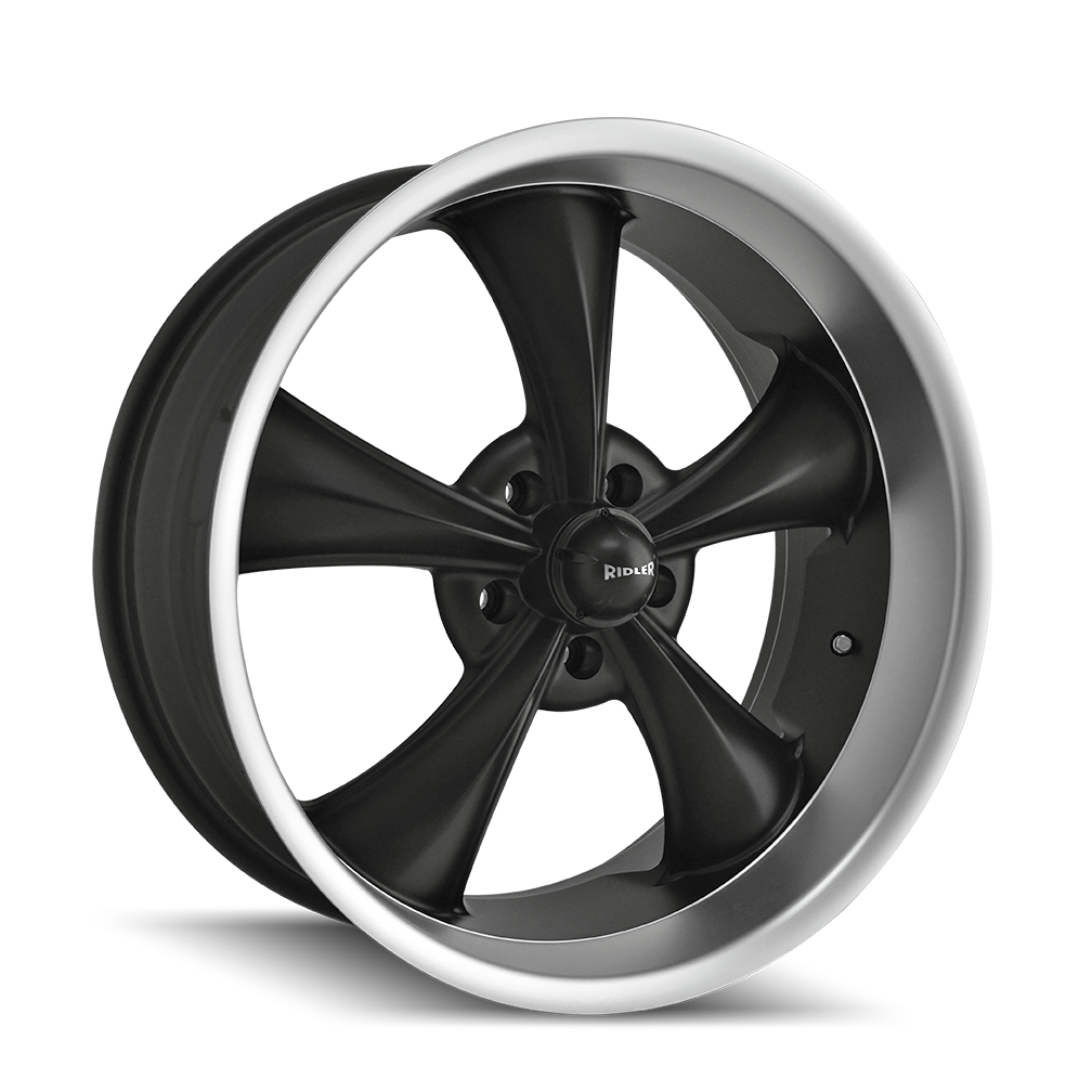 Ridler 695 Matte Black Machined wheel