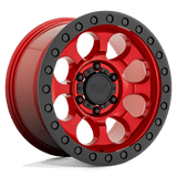 Black Rhino RIOT 17x9 -18mm Candy Red with Black Ring & Bolts