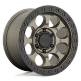 Black Rhino RIOT 17x9 +12mm Matte Bronze with Black Ring & Bolts