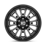 XD XD864 22x12 -44mm Gloss Black with Milled Spokes