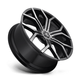 DUB 1PC Royalty 24x9.5 +30mm Black with Machined Spokes and a Black Flake Tint Smoke Tint Clear Coat (6x135 / 6x139.7)
