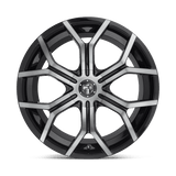 DUB 1PC Royalty 24x9.5 +30mm Black with Machined Spokes and a Black Flake Tint Smoke Tint Clear Coat (6x135 / 6x139.7)