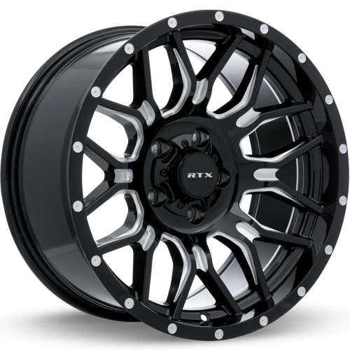 RTX Offroad Claw Gloss Black with Milled Spoke Accents