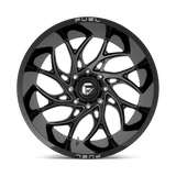 Fuel 1PC D741 RUNNER 24x11 0mm Gloss Black Milled