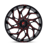 Fuel UTV D779 Runner 24x7 +13 Gloss Black Milled Candy Red UTV wheel