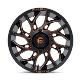 Fuel UTV D780 RUNNER UTV 22x7 0mm Gloss Black Milled Orange