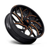 Fuel UTV D780 Runner 24x7 Gloss Black Milled Orange UTV wheel