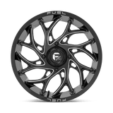 Fuel UTV D741 Runner 20x7 Gloss Black Milled premium UTV wheel