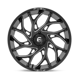 Fuel UTV D741 Runner 22x7 Gloss Black Milled premium UTV wheel