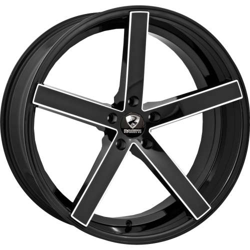 Ravetti M1 Gloss Black with Milled Spoke Edges