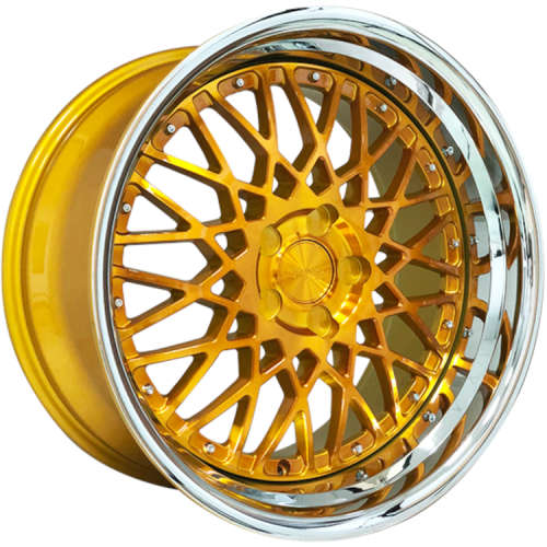 Rennen CSL-5 Tinted Gold with a Chrome Stainless Steel Lip
