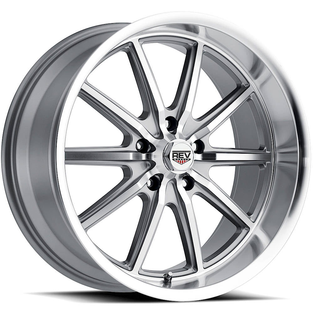 Rev Classic 110 Anthracite with Machined Spoke Faces and a Chrome Stainless Steel Lip Wheel