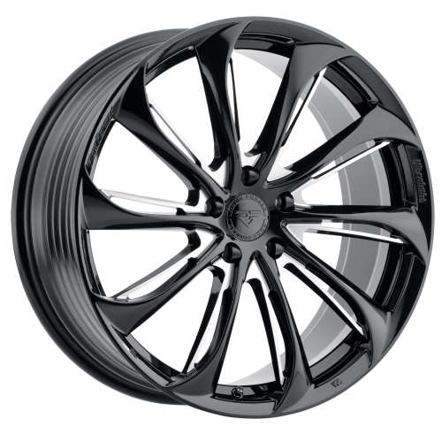 Rock Forged FF25 Black with Milled Spoke Faces