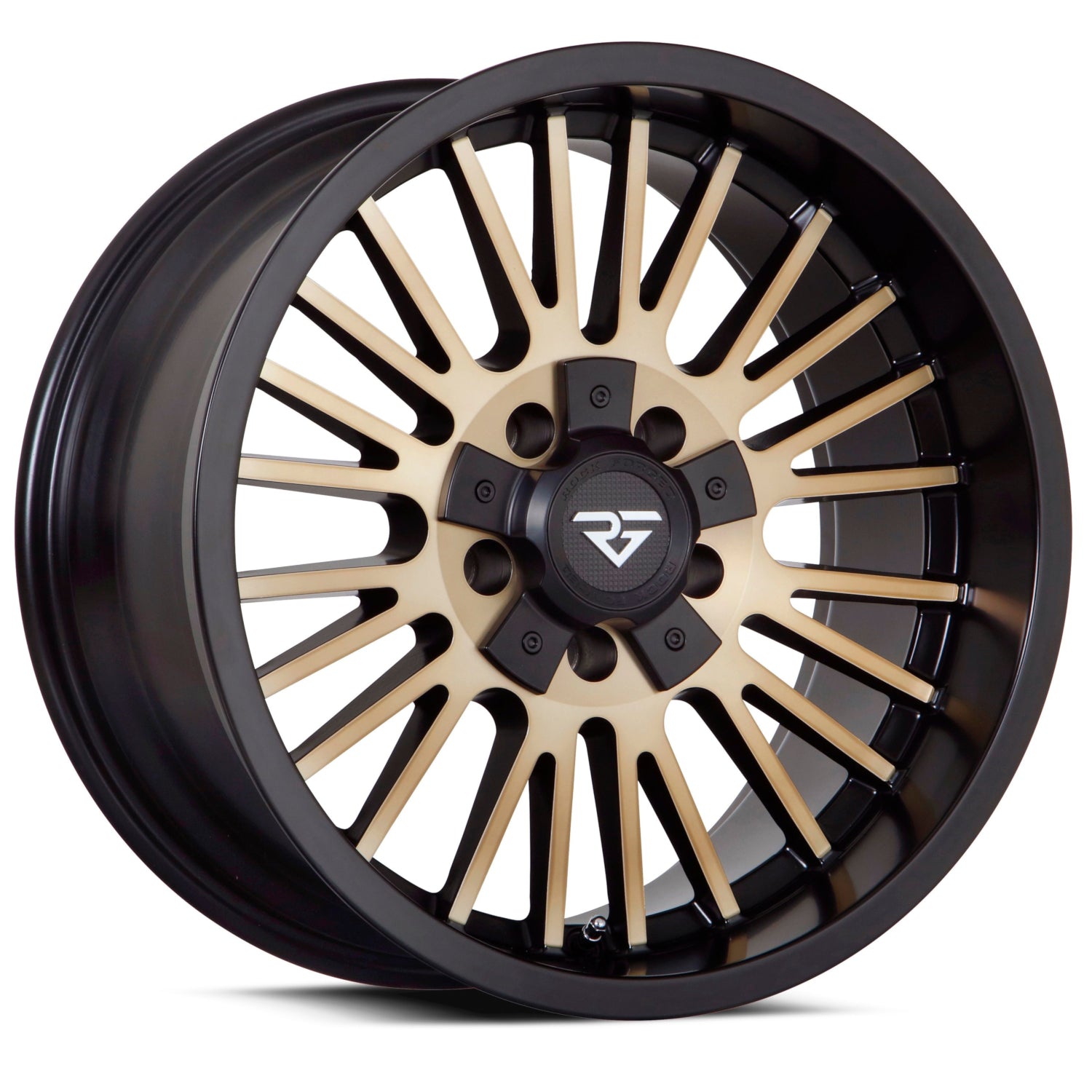 Rock Forged FF55 Bronze with a Black Lip Wheel