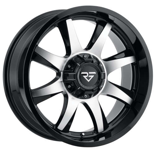 Rock Forged FF77 Gloss Black with Machined Spoke Faces