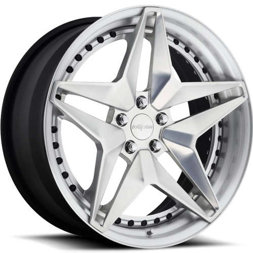 Rotiform Forged AVV Polished with a Step Lip and Matte Black Barrel with Exposed Hardware