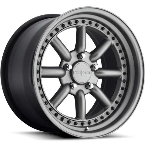 Rotiform Forged MLW Matte Anthracite with a Step Lip and Matte Black Barrel with Exposed Hardware