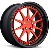 Rotiform Forged SCN 18x9.5 Polished Candy Red Gloss Black Step Lip premium wheel