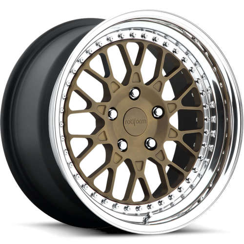 Rotiform Forged SJC Matte Bronze with a Polished Step Lip and Matte Black Barrel with Exposed Hardware