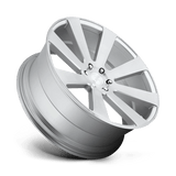 DUB 1PC 8 Ball 24x10 +20mm Silver with Brushed Machined Spokes and Outer Lip (6x139.7)
