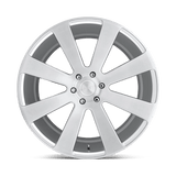 DUB 1PC S213 8-BALL 24x10 +30mm Gloss Silver Brushed