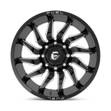 Fuel D744 Saber 20x9 +20 Gloss Black Milled premium truck wheel 6x139.7