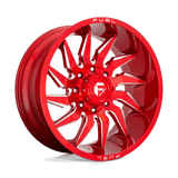 Fuel 1PC Saber 22x10 -18mm Candy Red with Milled Spoked Edges