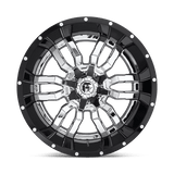 Fuel 2PC D270 SLEDGE 20x10 -18mm Chrome Plated Gloss Black Lip