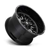 Fuel 1PC D611 STROKE 22x10 -18mm Gloss Black Milled (8x170)
