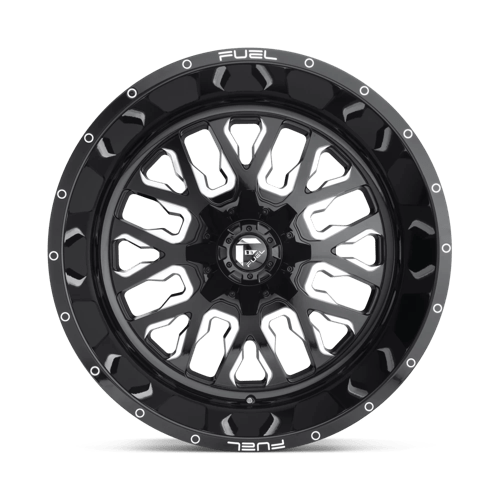 Fuel 1PC D611 Stroke 22x12 -44mm Gloss Black Milled – TFS Wheels