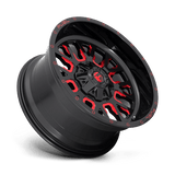 Fuel 1PC D612 STROKE 20x9 +1mm Gloss Black Red Tinted Clear