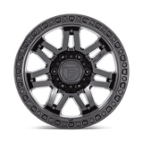 Fuel 1PC Syndicate 17x9 +1mm Blackout Black with Simulated Beadlock