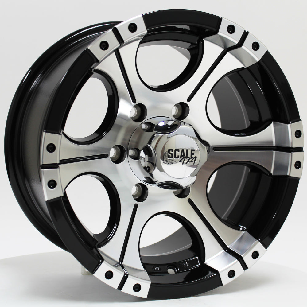 Scale 4x4 Ace Black with Machined Spoke Faces Wheel