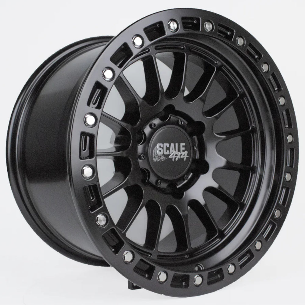 Scale 4x4 S04 Matte Black with a Simulated Beadlock