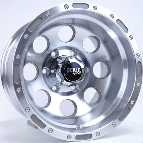 Scale 4x4 S52 Silver with Machined Spoke Faces and Lip