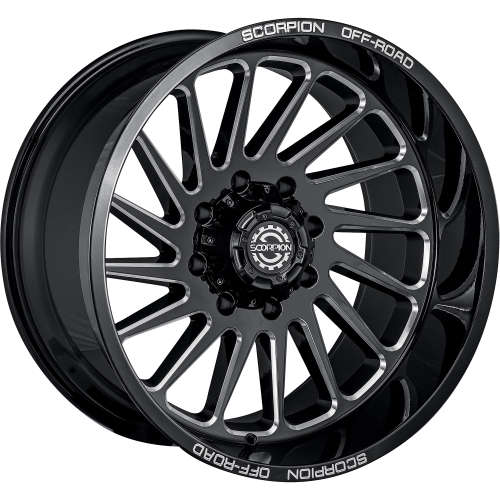Scorpion Saw Gloss Black with Milled Spoke Windows