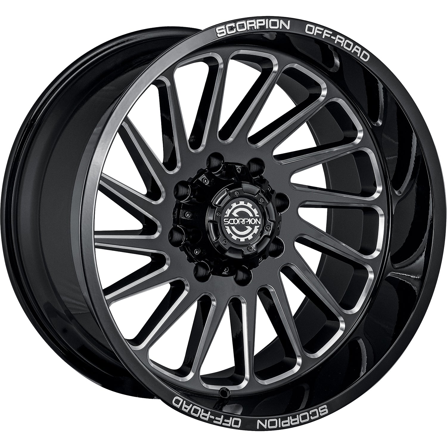 Scorpion Saw Gloss Black with Milled Spoke Windows Wheel